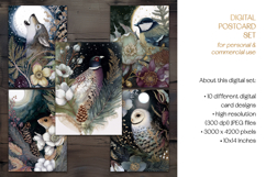 The Dark of Winter Woodland Animals Postcard Set Product Image 7