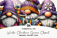 Winter Christmas Gnome Clipart Product Image 1