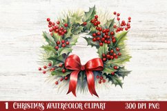 Winter Christmas Greenery Clipart, Christmas Greenery Clipar Product Image 1