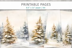 Winter Forest Junk Journal, Digital Papers Product Image 1