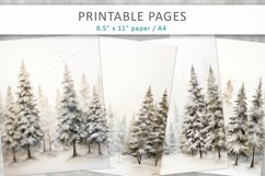 Winter Forest Junk Journal,Printable Pages Product Image 1