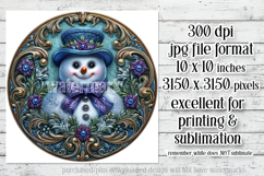 Winter Wind Spinner, Fancy Dressed Snowman Round Design, r1 Product Image 2