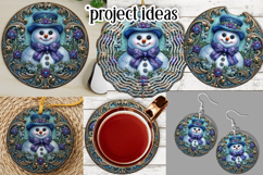 Winter Wind Spinner, Fancy Dressed Snowman Round Design, r1 Product Image 3
