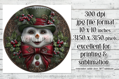 Winter Wind Spinner, Fancy Dressed Snowman Round Design, r10 Product Image 2