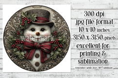 Winter Wind Spinner, Fancy Dressed Snowman Round Design, r11 Product Image 2