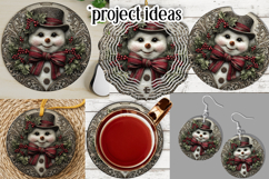 Winter Wind Spinner, Fancy Dressed Snowman Round Design, r11 Product Image 3