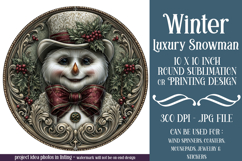 Winter Wind Spinner, Fancy Dressed Snowman Round Design, r13 Product Image 1