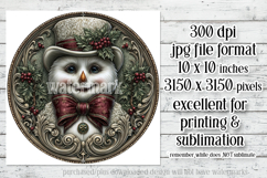 Winter Wind Spinner, Fancy Dressed Snowman Round Design, r13 Product Image 2