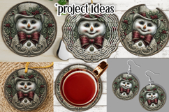 Winter Wind Spinner, Fancy Dressed Snowman Round Design, r13 Product Image 3