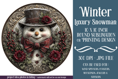 Winter Wind Spinner, Fancy Dressed Snowman Round Design, r14 Product Image 1