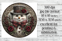 Winter Wind Spinner, Fancy Dressed Snowman Round Design, r14 Product Image 2