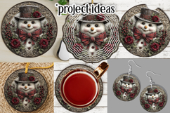 Winter Wind Spinner, Fancy Dressed Snowman Round Design, r14 Product Image 3