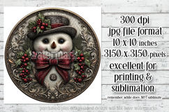Winter Wind Spinner, Fancy Dressed Snowman Round Design, r15 Product Image 2