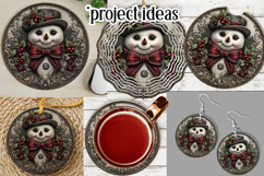 Winter Wind Spinner, Fancy Dressed Snowman Round Design, r15 Product Image 3