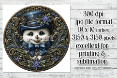 Winter Wind Spinner, Fancy Dressed Snowman Round Design, r2 Product Image 2