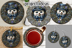 Winter Wind Spinner, Fancy Dressed Snowman Round Design, r2 Product Image 3
