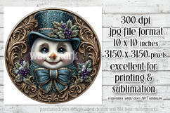 Winter Wind Spinner, Fancy Dressed Snowman Round Design, r3 Product Image 2