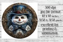 Winter Wind Spinner, Fancy Dressed Snowman Round Design, r4 Product Image 2