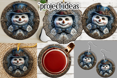 Winter Wind Spinner, Fancy Dressed Snowman Round Design, r4 Product Image 3