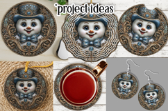 Winter Wind Spinner, Fancy Dressed Snowman Round Design, r5 Product Image 3