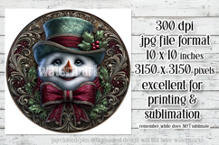 Winter Wind Spinner, Fancy Dressed Snowman Round Design, r8 Product Image 2