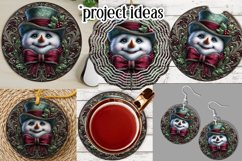 Winter Wind Spinner, Fancy Dressed Snowman Round Design, r8 Product Image 3