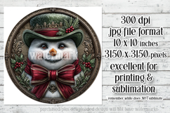 Winter Wind Spinner, Fancy Dressed Snowman Round Design, r9 Product Image 2