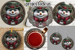 Winter Wind Spinner, Fancy Dressed Snowman Round Design, r9 Product Image 3
