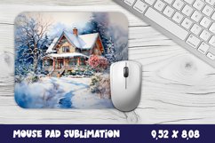 Christmas mouse pad winter/village sublimation Product Image 1