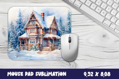 Christmas mouse pad winter/village sublimation Product Image 1