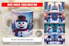 Mug Wrap Design Winter Snowman Product Image 1