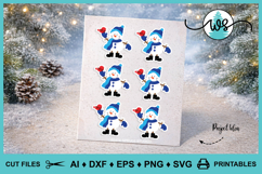 Winter &amp; Christmas Layered Snowman and Bird SVG Cut File Product Image 5
