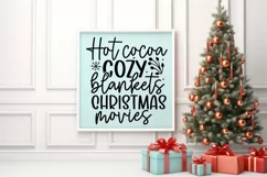 Hot cocoa cozy blankets christmas movies SVG Product Image 1