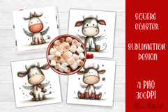 Whimsical winter Coaster Design | animal Square Coaster Product Image 1