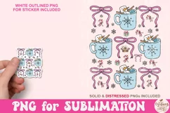Coquette Winter png, Coquette Bow Png, Christmas Tree Product Image 4