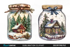 Winter Cottage In A Jar Fun Clipart Product Image 1