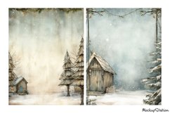 Christmas Cottagecore Junk Journal Pages | Winter Background Product Image 2