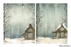 Christmas Cottagecore Junk Journal Pages | Winter Background Product Image 3