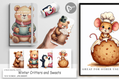 Winter Critters &amp; Sweets Digital Paper Product Image 1