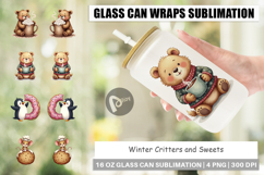 Winter Critters &amp; Sweets Glass Can Product Image 1