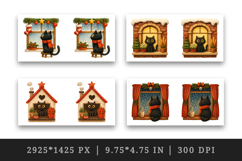 Winter Cute House mug wrap printable sublimation design Product Image 2