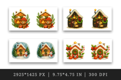 Winter Cute House mug wrap printable sublimation design Product Image 2