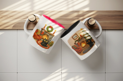 Winter Cute House mug wrap printable sublimation design Product Image 3