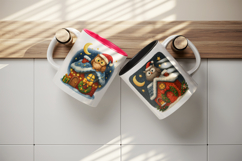 Winter Cute House mug wrap printable sublimation design Product Image 3