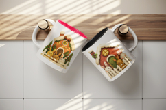 Winter Cute House mug wrap printable sublimation design Product Image 3