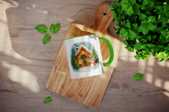 Winter Cute House mug wrap printable sublimation design Product Image 4