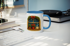 Winter Cute House mug wrap printable sublimation design Product Image 5