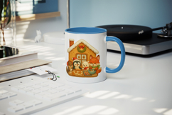 Winter Cute House mug wrap printable sublimation design Product Image 5