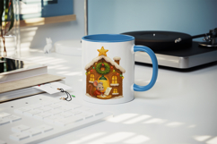 Winter Cute House mug wrap printable sublimation design Product Image 5
