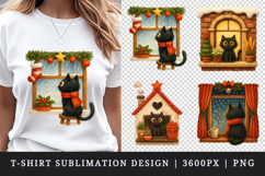 Winter Cute House t-shirt printable sublimation design png Product Image 1